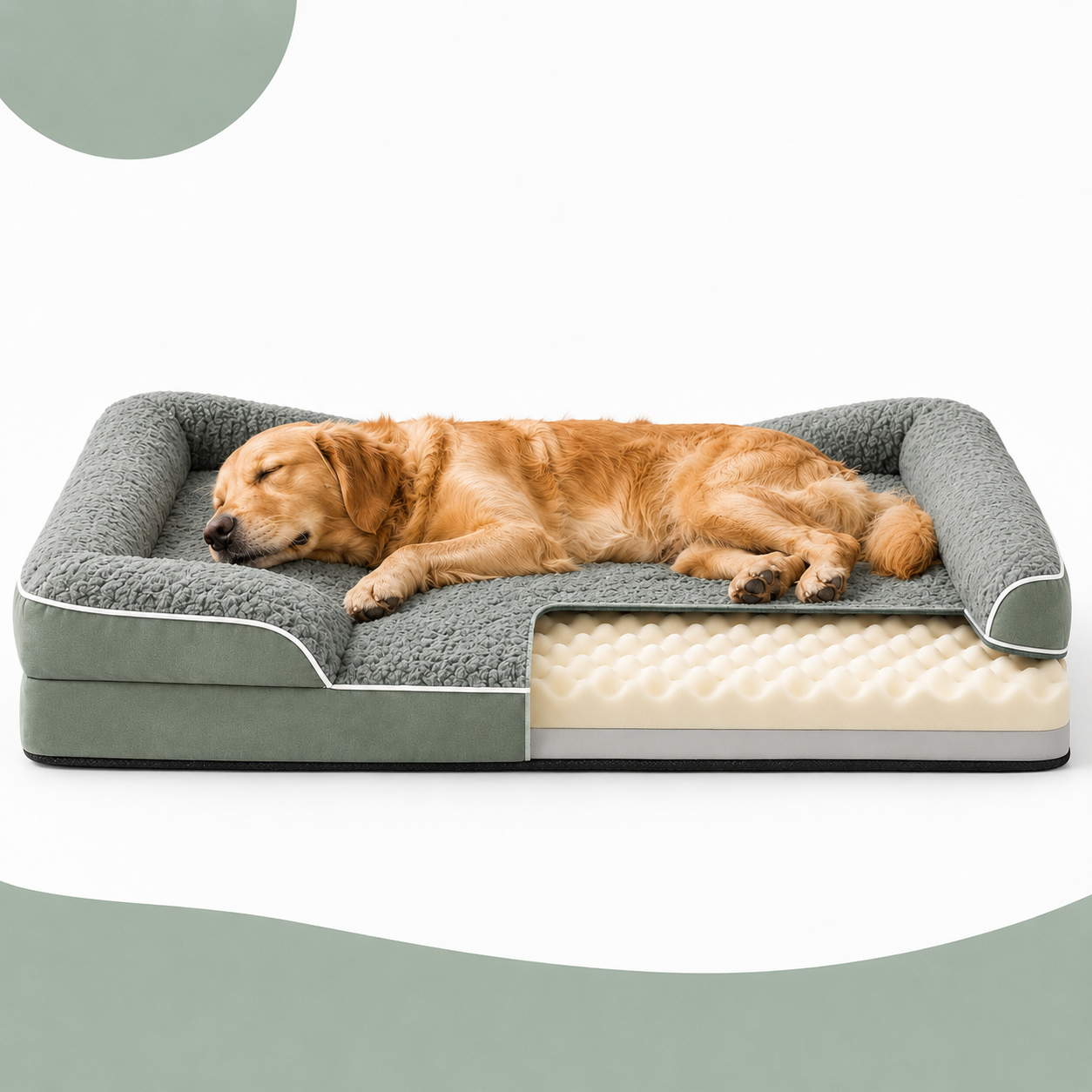 Lit Orthopedique a memoire de forme PAWSTEUR OrthoRest